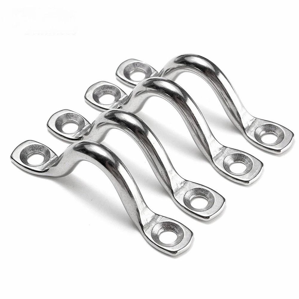 4Pcs 5/6/8mm Wire Eye Straps 316 Stainless Steel Deck Loop Canopy Engines Accessories