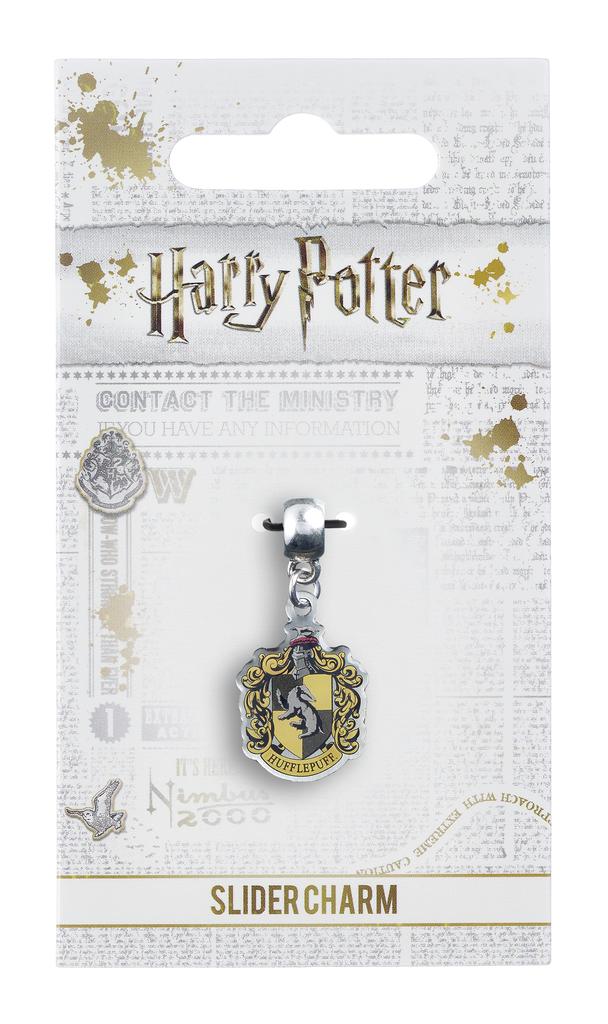 Harry Potter Hufflepuff Crest Slider Charm Silver