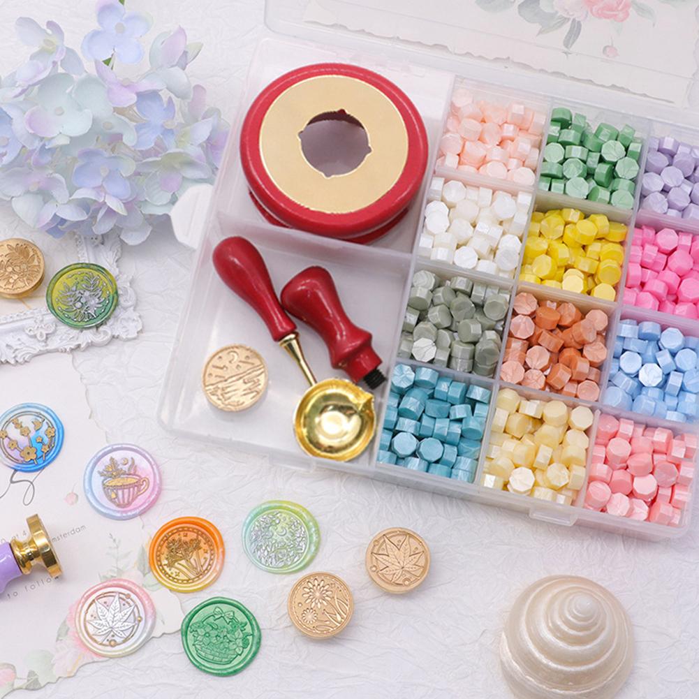 Creative Fire Paint Seal Set DIY Manual Account Exquisite Fire Paint Wax Set Gift Packaging Crafts Supplies for Cards Scrapbooks