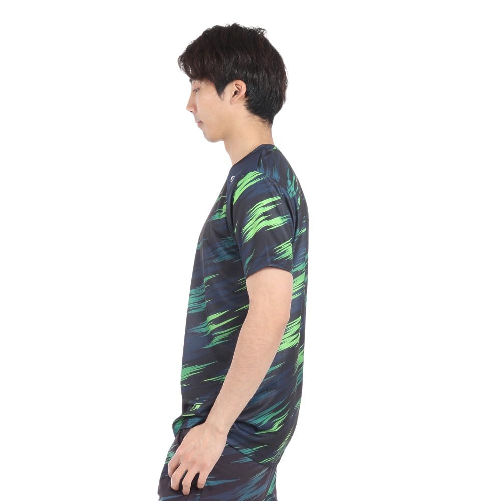 Tennis Shirt SLANT GRAPHIC SS TEE BLUE STORM PRINT S size [Oakley] 9.0 (66V) (Japanese M)