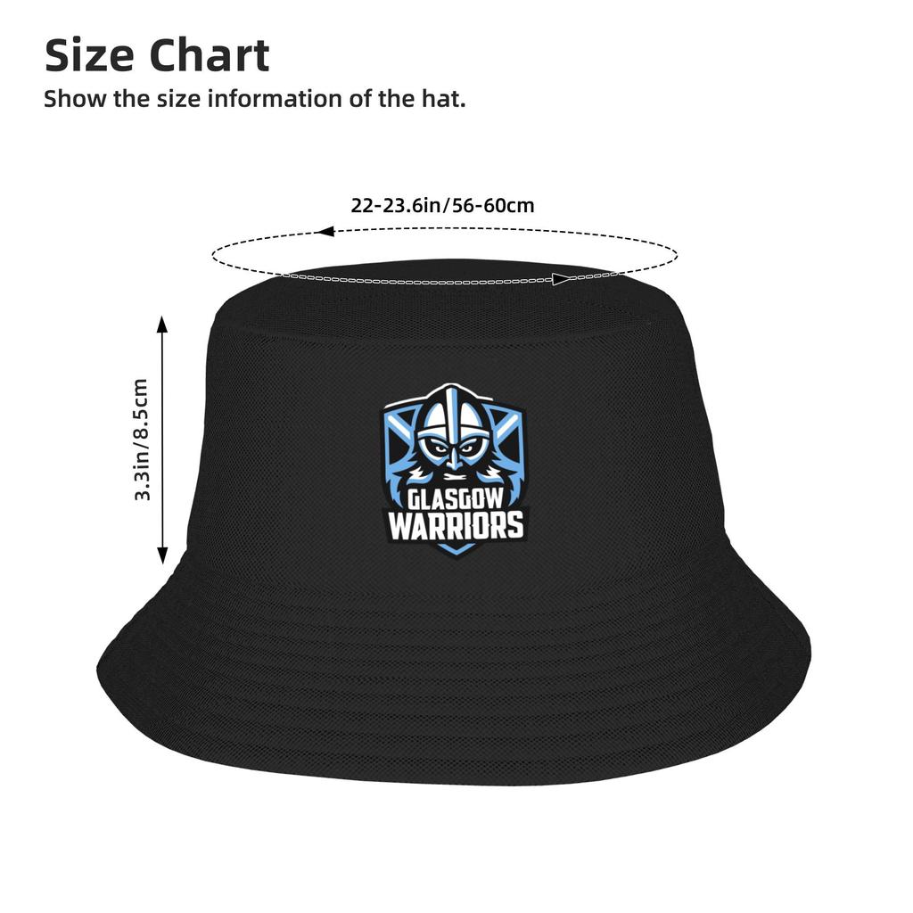 Glasgow Warriors Icon Bucket Hat Panama Bob Hats Outdoor Fashion Autumn For Summer Beach Fishing Unisex Fisherman Caps