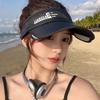Retractable Pull Plate Offset Printing Letter Sun Hat Men'S And Women'S Quick-Drying Sunshade Running Casual Empty Top Hat
