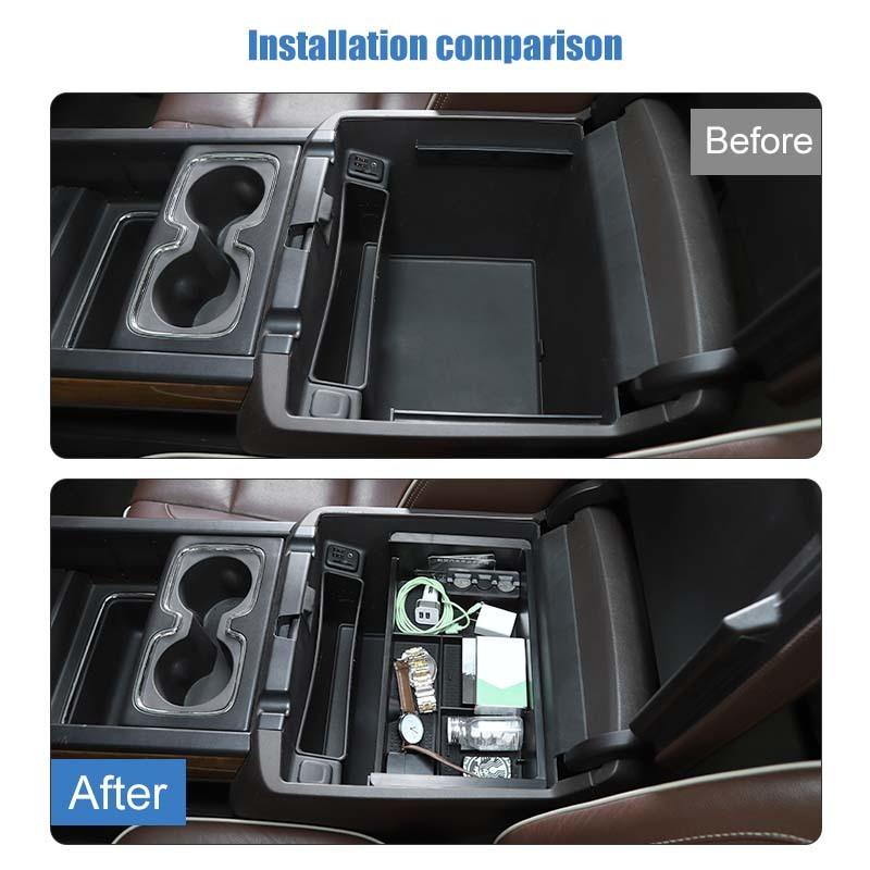 Armrest Box Storage Box Storage Box Organizer Container For  Chevy Silverado /GMC/SIERRA 2012-2018 Stowing Tidying Accessories