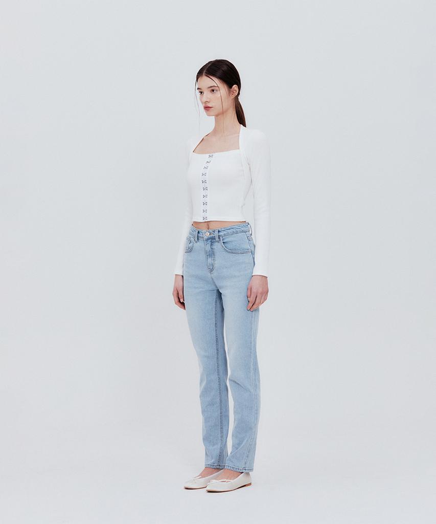 NOT YOUR ROSE Hook Square Top (White)