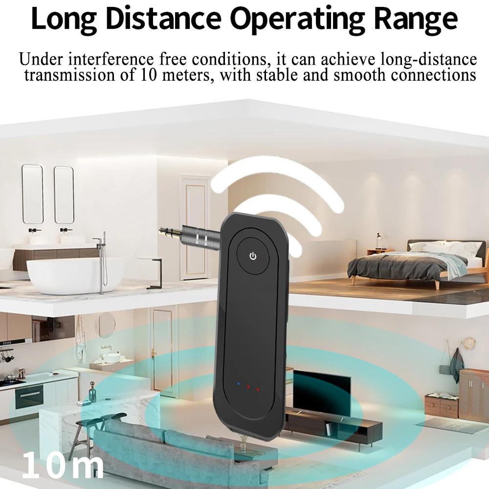 Car Bluetooth 6.0 Audio Receiver Transmitter 2 in 1 Wireless Audio Adapter 3.5mm AUX Jack USB Dongle Car Music Adapter Speaker