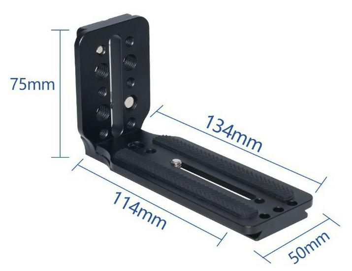 Quick Release Camera Tripod Head Stabilizer Slider Base with Macro Plate & Mount Extension