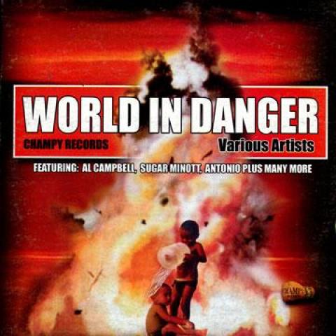 LP Record VARIOUS - World In Danger LP61881 Champy Records Jamaica Reggae, Ska & Dub