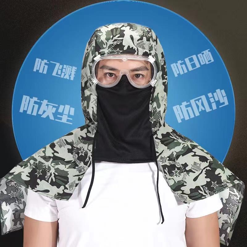 Unisex Denim Dustproof Work Hood - Durable Protection for Construction and Labor Tasks