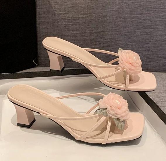 Pantoufles Basses En Caoutchouc Pour Femmes, Chaussures À Talons, 2026