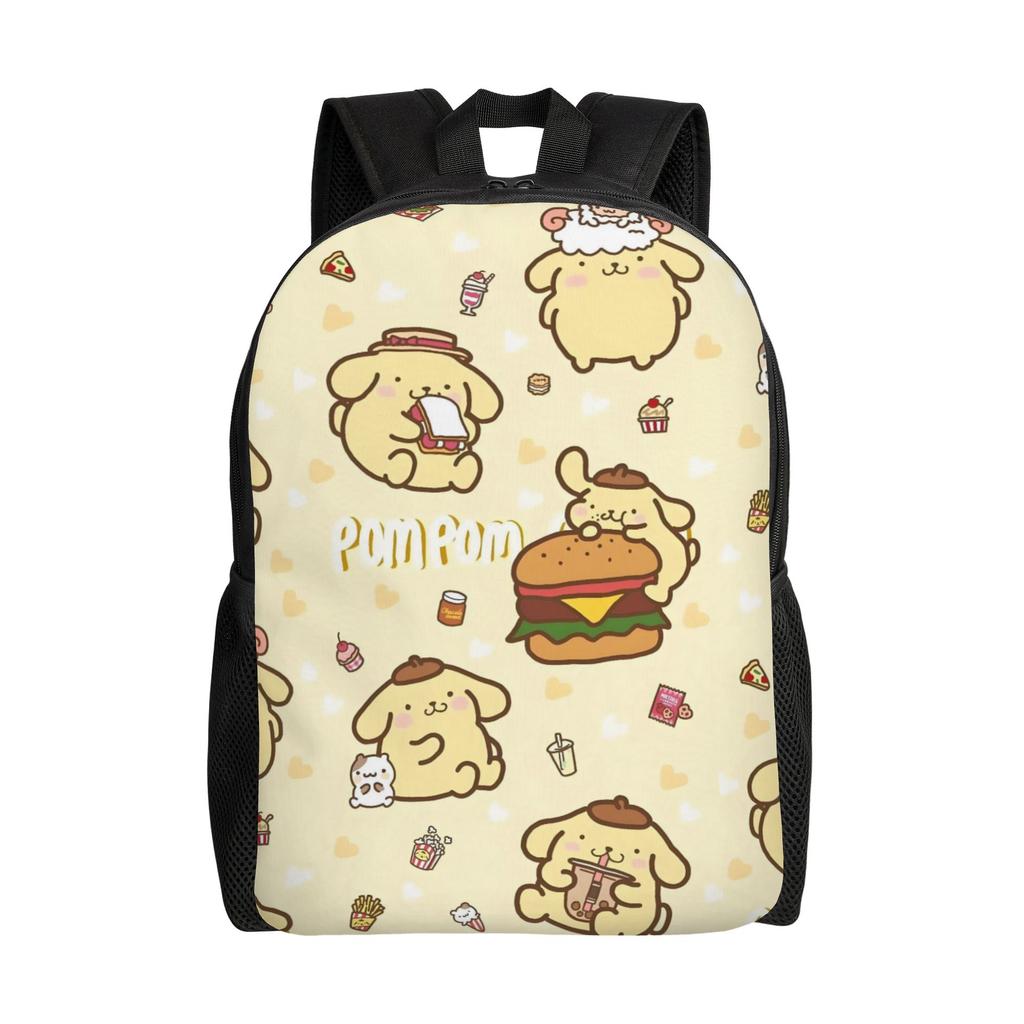 P-Pompompurines Laptop Backpack Men Women Basic Bookbag for School College Students Dog Cartoon Bags