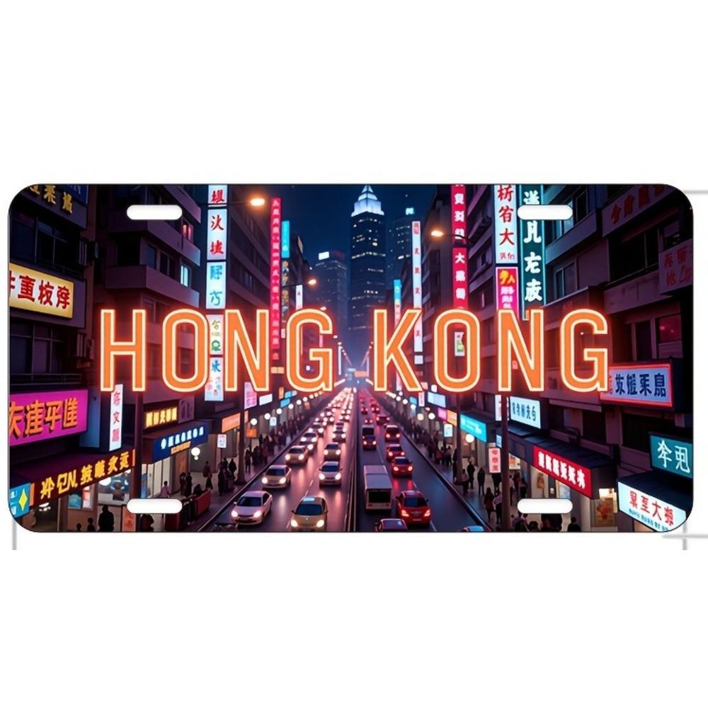 Souvenir Number for the Car , Car Number Plate for Interior Decoration, Metal, 15x30 Cm