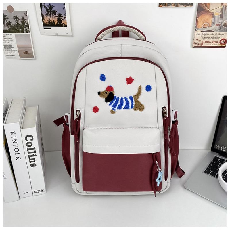 School bag new high-value fresh and sweet dachshund dog backpack junior high school students lightweight large-capacity backpack