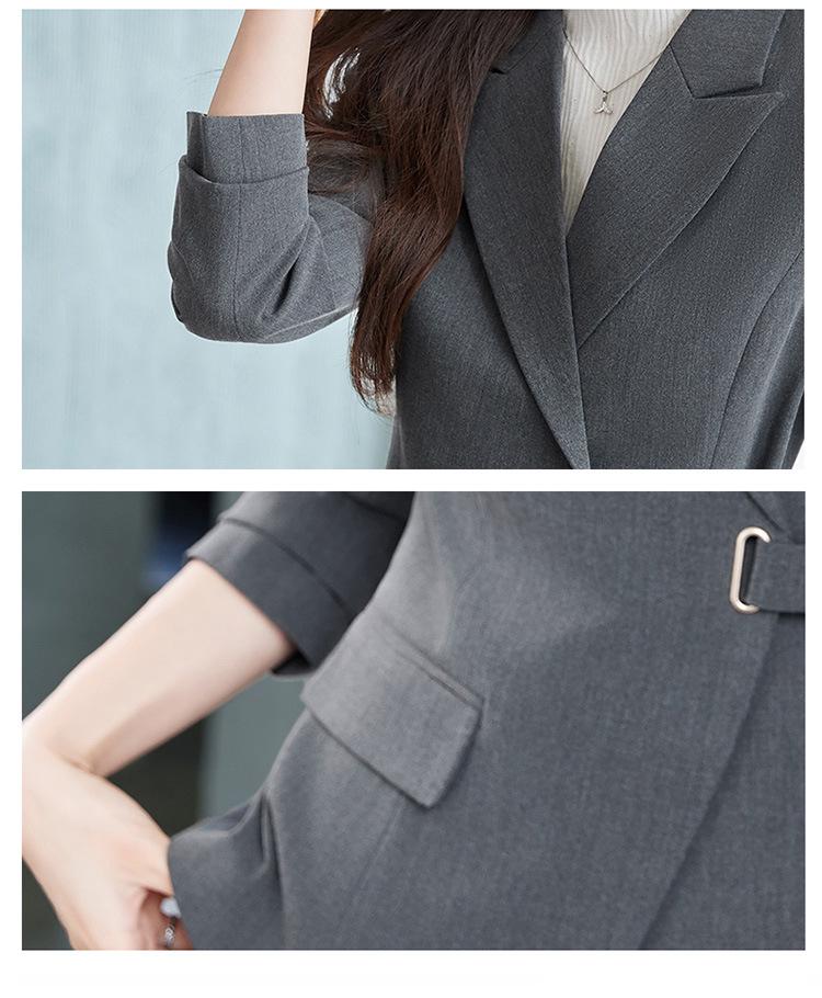 Women's Spring-Autumn Petite Luxury Suit Set for Hotel Managers and Jewelry Store Formal Wear