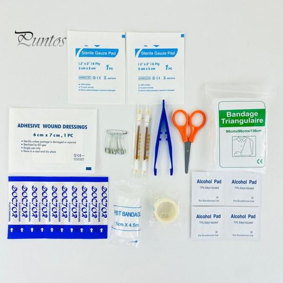 Durable First Aid Kit Waterproof Lightweight Portable Emergency Solid Color Zipper Camping Essentials Travel Survival