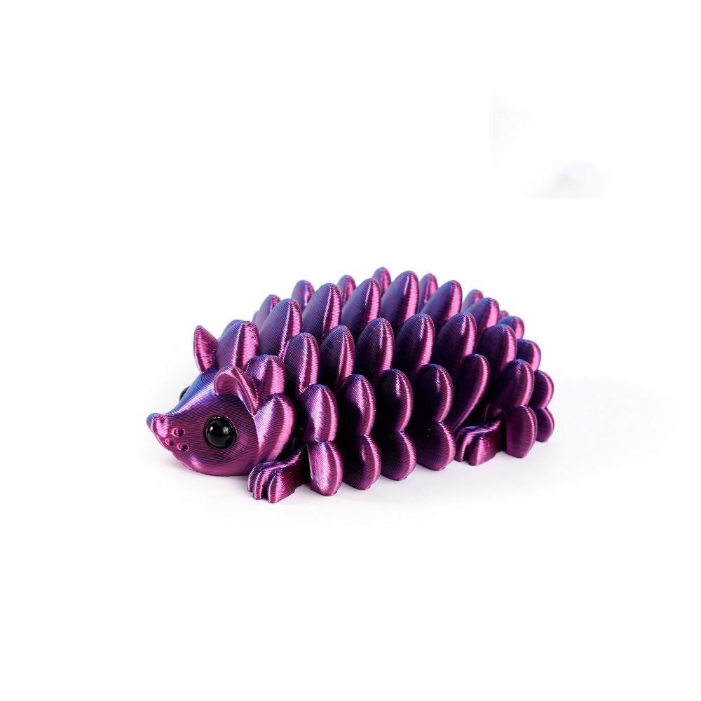 PLA Plastic Hedgehog Desktop Ornaments Multi-jointed Animal Simulation Model Children's Toy