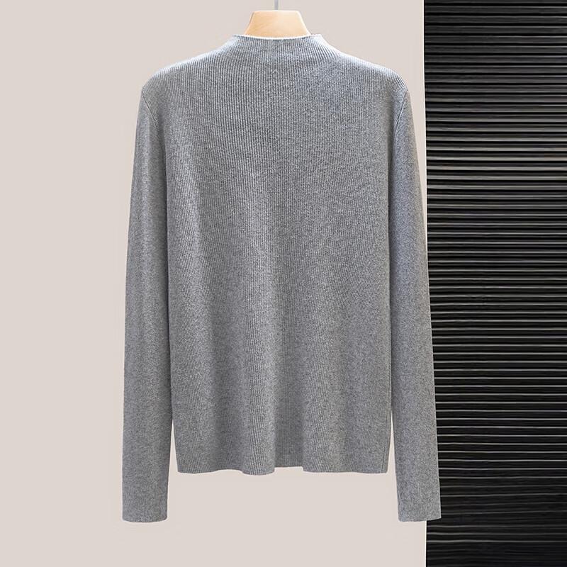 Sibaoshe Women's Mock Neck Embellished Long Sleeve Slim Fit Top