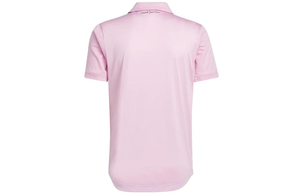 adidas Inter Miami CF T Shirts Men's Pink Polo Collar Moderate Straight Fit IB5026