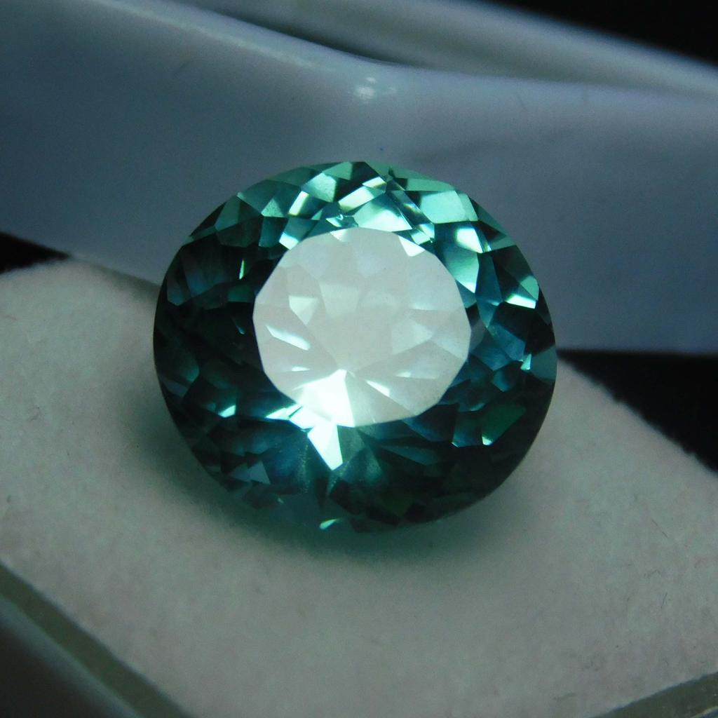 8.85 Ct Natural Montana Sapphire Round Cut CERTIFIED Loose Gemstone Bluish Green A-2830