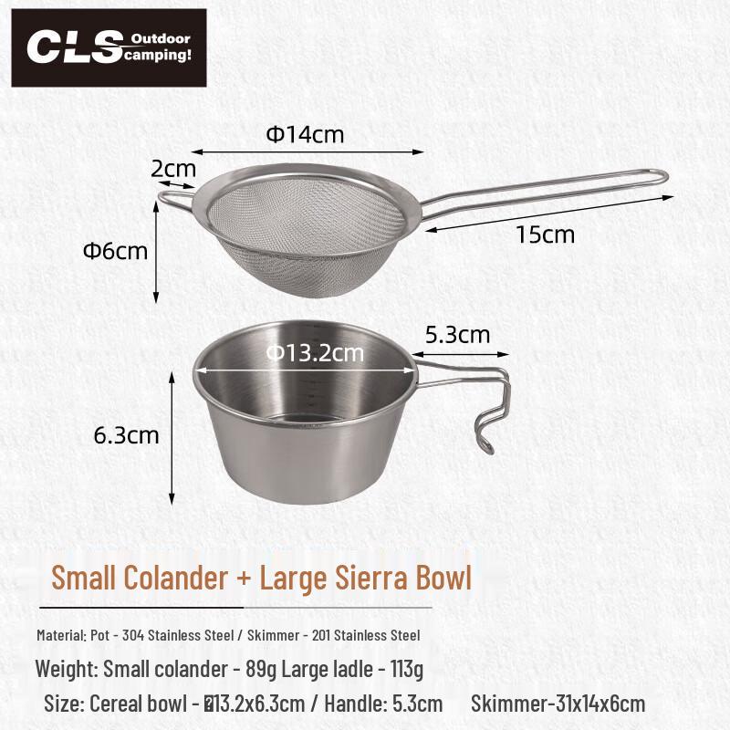 

NOBANA Outdoor Camping Sierra Bowl & Colander Set Large
