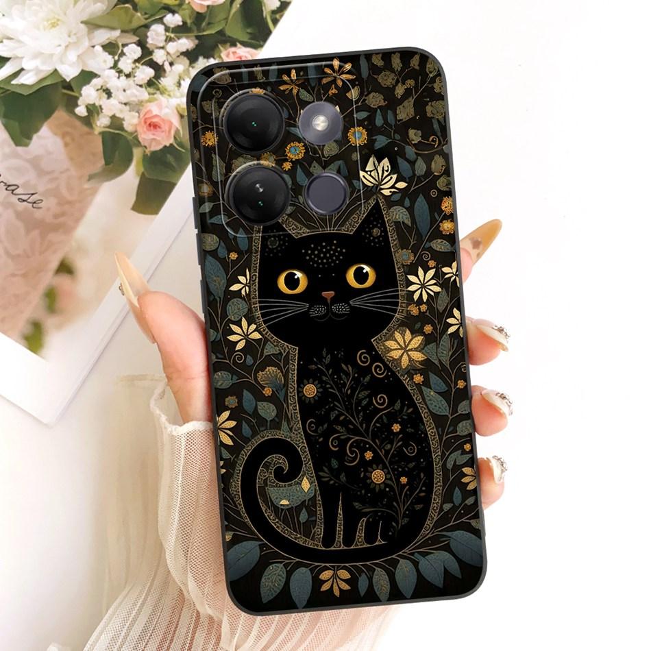 For Infinix Smart 7 HD / Smart7 Plus Cute Cat Flower Cartoon Phone Case For Infinix Smart 7HD 7Plus Soft Silicone Covers Bumpers