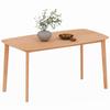 Rectangular Dining Table for 6 People Kitchen Table 150 Cm In Solid Wood 150 X 80 X 76 Cm Natural Wood