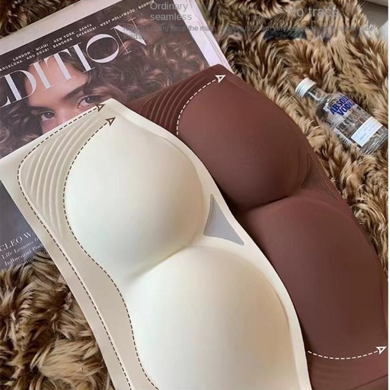 Dámské sexy podprsenka bez ramínek protiskluzová pevná neviditelná podprsenka push up bezdrátové bezešvé spodní prádlo bez ramínek spodní prádlo bralette