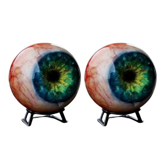 Realistic Eyeball Ornament Horror 3D Eye Sculpture Gothic Scary Eyeball Figurine for Haunted House Photo Booth Props Halloween Eve Party Supplies