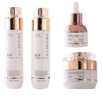 Swaneve EGF Collagen 4-Piece Skincare Set – Toner, Emulsion, Ampoule & Nutrition Cream