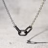 Jbans Classic Black Triple Ring Pendant Surgical Steel Chain Necklace (C2401-An789_Sv)