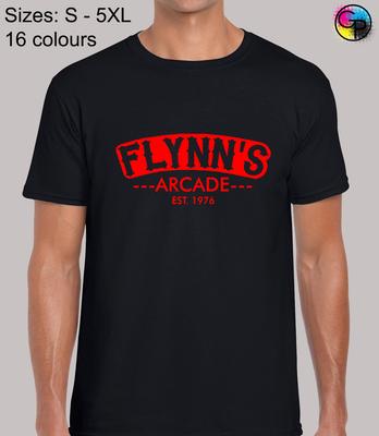 Flynns Arcade Classic Movie Film Tron Gamer Novelty Regular Fit T-Shirt for Men