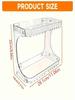 2-Tier Transparent Plastic Desktop Cosmetic Storage Box with 2-Tier Shelves & 4-Wheel Base - Space-Saving Organizer Tray, Freest