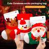 10 Pcs New Year Plastic Flower Zipper Packaging Bag Diy Christmas Elk Kids Toys Sugar Socks Candy Snack Gift Storage Pouches