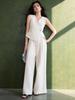 Luxe Linen Women's Casual Suit: Versatile, Stylish Vest for a Chic, Youthful Look