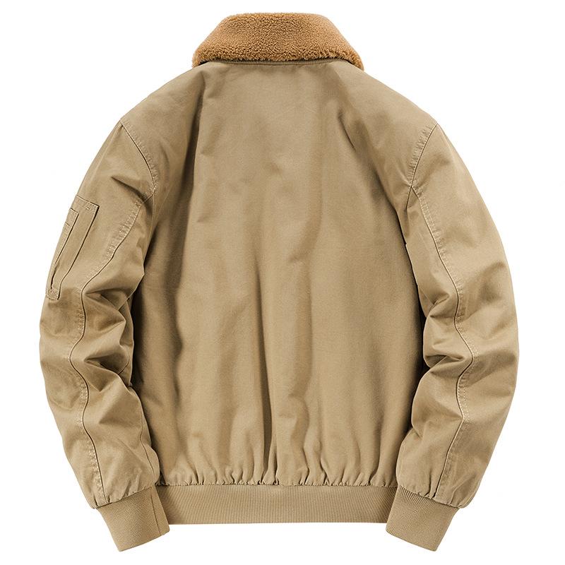 Herren Plus Size Baumwolljacke mit Fleecefutter und abnehmbarem Kragen - Herbst Winter 2022 Kollektion, Modell 7022A.