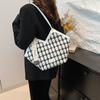 Karomuster Schultertasche Damen neu trendiger Mode-Sinn große Kapazität Tragetasche Achseltasche Damen