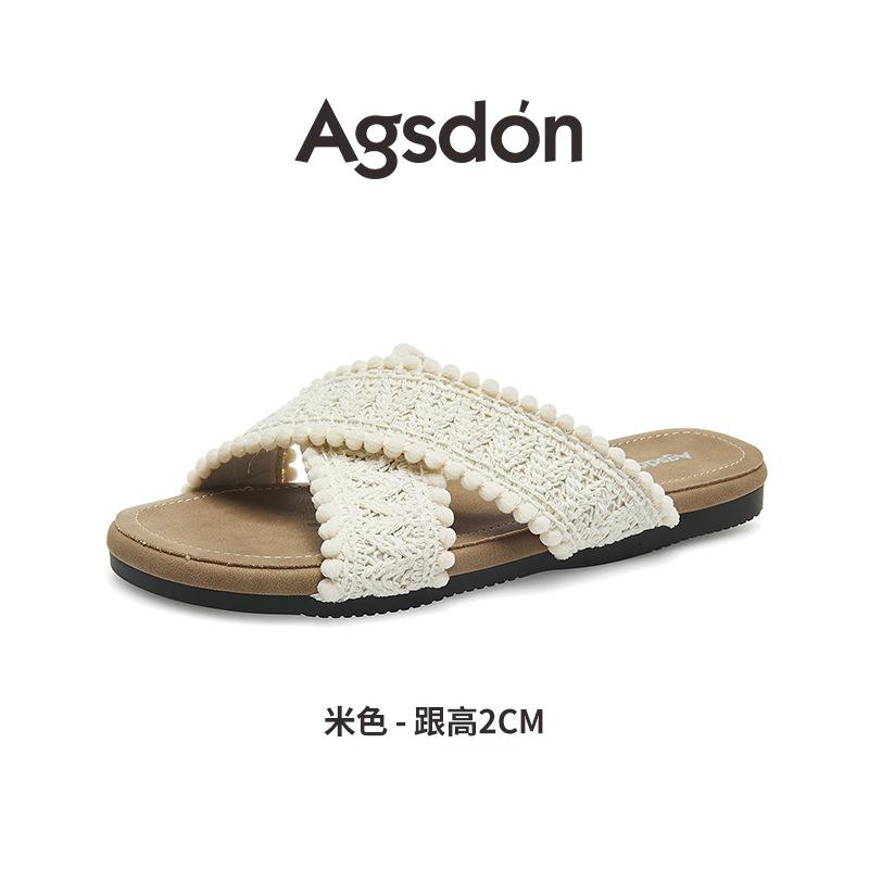 Flat-bottomed slippers New spring French fairy sandals are beautifully matched with skirts 34