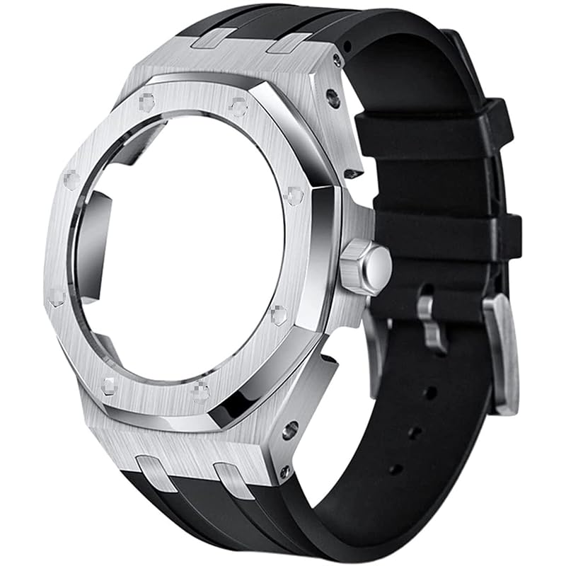 

[Casiroyal] ga2100 индивидуальные детали 3-го / 4-го поколения металлические сменные часы, металлический браслет крышка безеля GA-2100 для 2110 (корпус имеет 8 винтов)