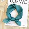 53CM Square 100% Mulberry Silk Scarf Solid Color Roll Edge Small Head Neck Hijab Women Decoration Kerchief Silk Bandana Scarves
