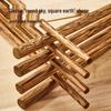 ZISIZ Natural Wenge Wood Chopsticks - 10 Pairs