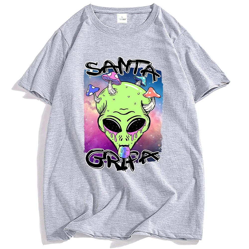 

SG ALIEN T-shirt LA SANTA GRIFA Tshirts Cotton Short Sleeve Male T Shirt Streetwear Unisex Funny Graphic Printing Tees Men Women 4XL