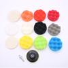 14Pcs Car Polishing Waxing Sponge Wheel Polishing Disc Kit Set 3inch M10 Sponge Disc Pad For Car Polisher Polishing Buffing Auto