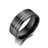 New Black Color Stainless Steel Ring For Women Men Simple Couple Titanium Steel Wedding Ring Jewelry Drop Shipping Anneau R18124