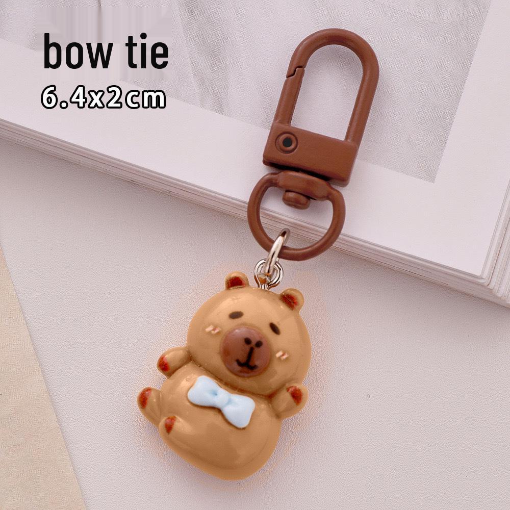 Capybara Cartoon Cute Backpack Bag Pendant Keychain Ornament - Adorable Gift with Small Cute Grains