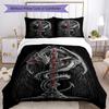 Set Biancheria da Letto Stile Gotico Traspirante Copripiumino con Federe Biancheria da Letto Decorativa per Camera da Letto Decorazione Casa Regalo di Compleanno