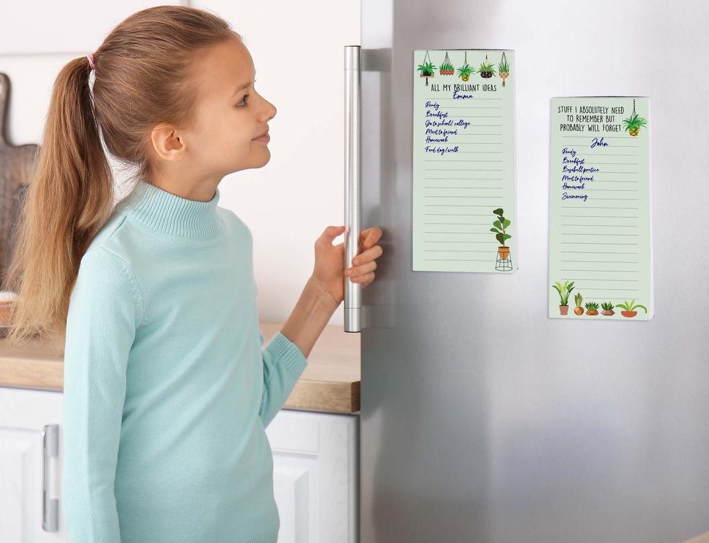 Inkdotpot Pack of 3 Magnetic Fridge To-Do List Notepads- Magnetic Memo Pads For Refrigerator- (50 Sheets