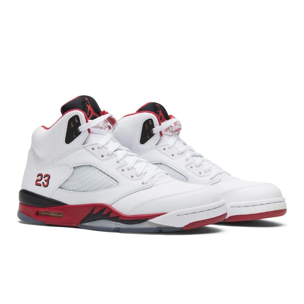 Air Jordan 5 Retro 'Fire Red' 2013 (Unisex) White / Fire Red / Black Vintage Basketball Shoes 136027 120