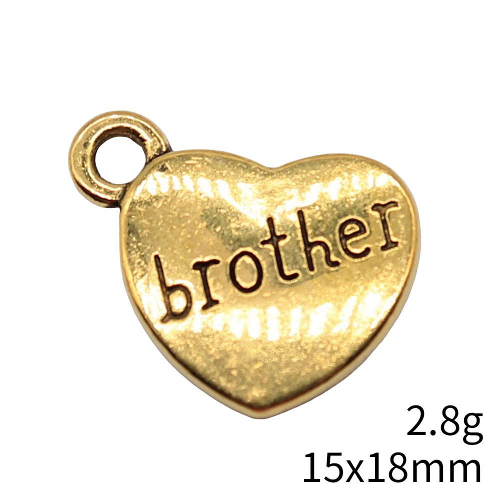 Gifts For Women Charms Bulk Family Member Heart Tags Charms Pendant Souvenir Male Pendant