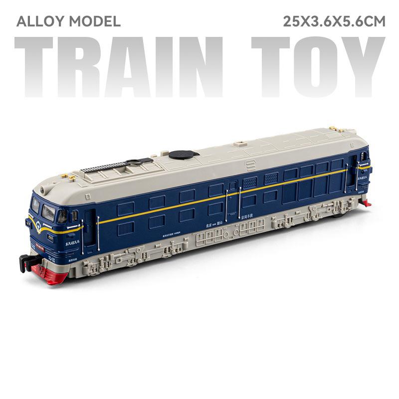1:32 Scale DongFeng 4B Alloy Spray Train Model Toy Car Metal Diecast Electric Vintage Music Light Models Boys Hobby Toys