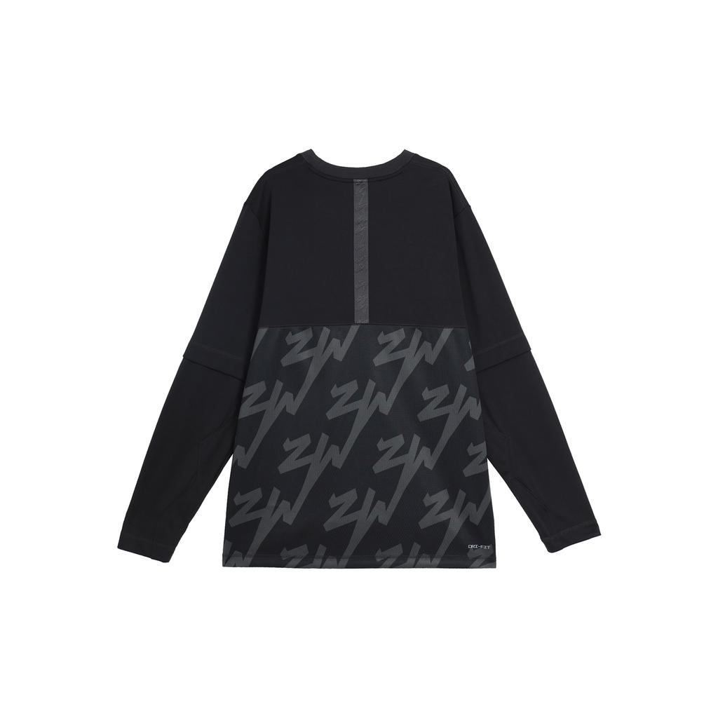 Jordan Alphabet Logo Pattern Loose Round Neck Long Sleeve T-Shirt Men Tops Black DJ5872-010