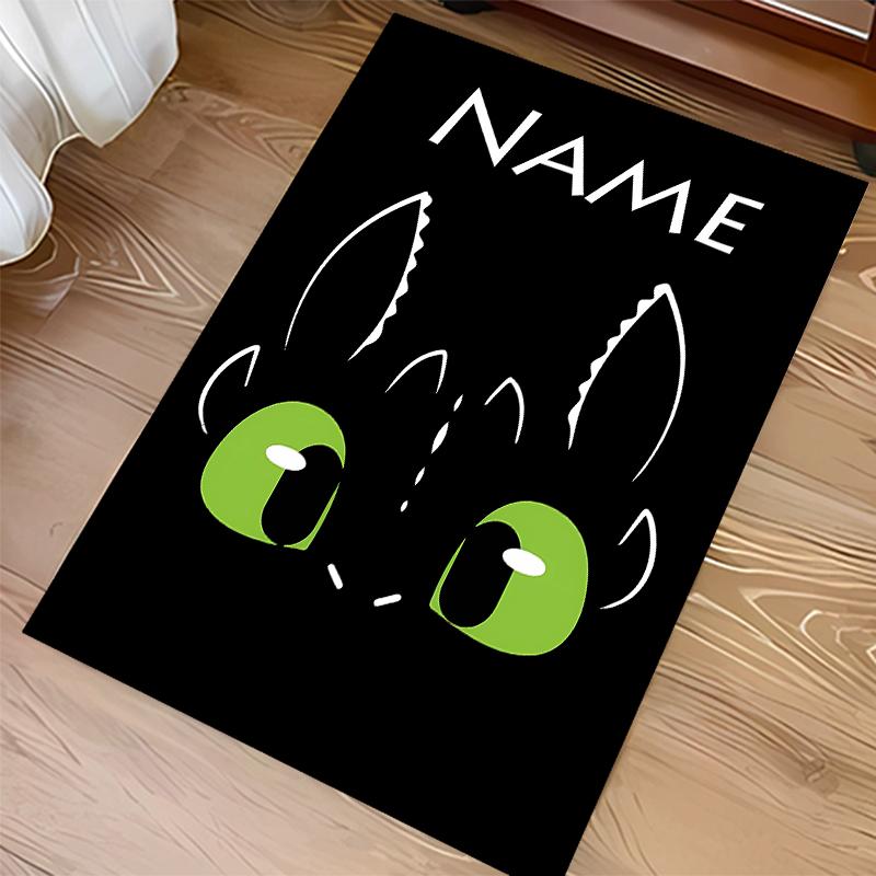 Custom Personalization How To Train Your Dragon Toothless Print Area Rug - Soft, Washable Non-Slip Indoor Mat,Living Room,Home&Office Decorative Rug